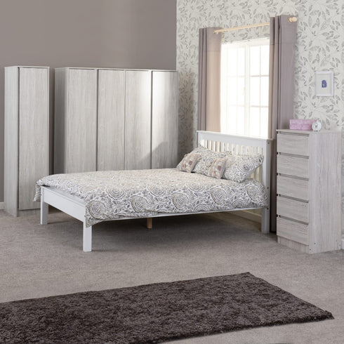 Monaco 4FT6 Bed Low Foot End - White